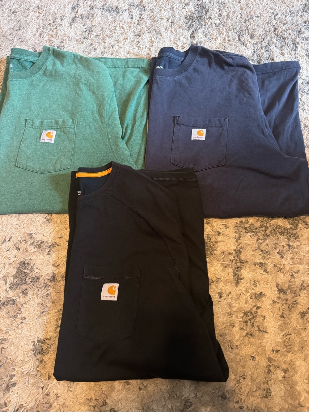 Carhartt short Sleeve Pocket Tees — Black, Navy, Green 3xl